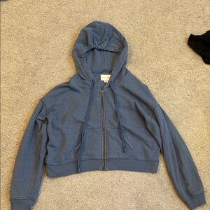 American eagle Blue Cropped Hoodie